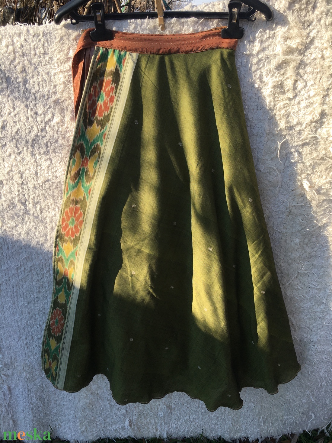 Flóra - pamut lapszoknya 2in1 - ruha & divat - női ruha - szoknya - Meska.hu