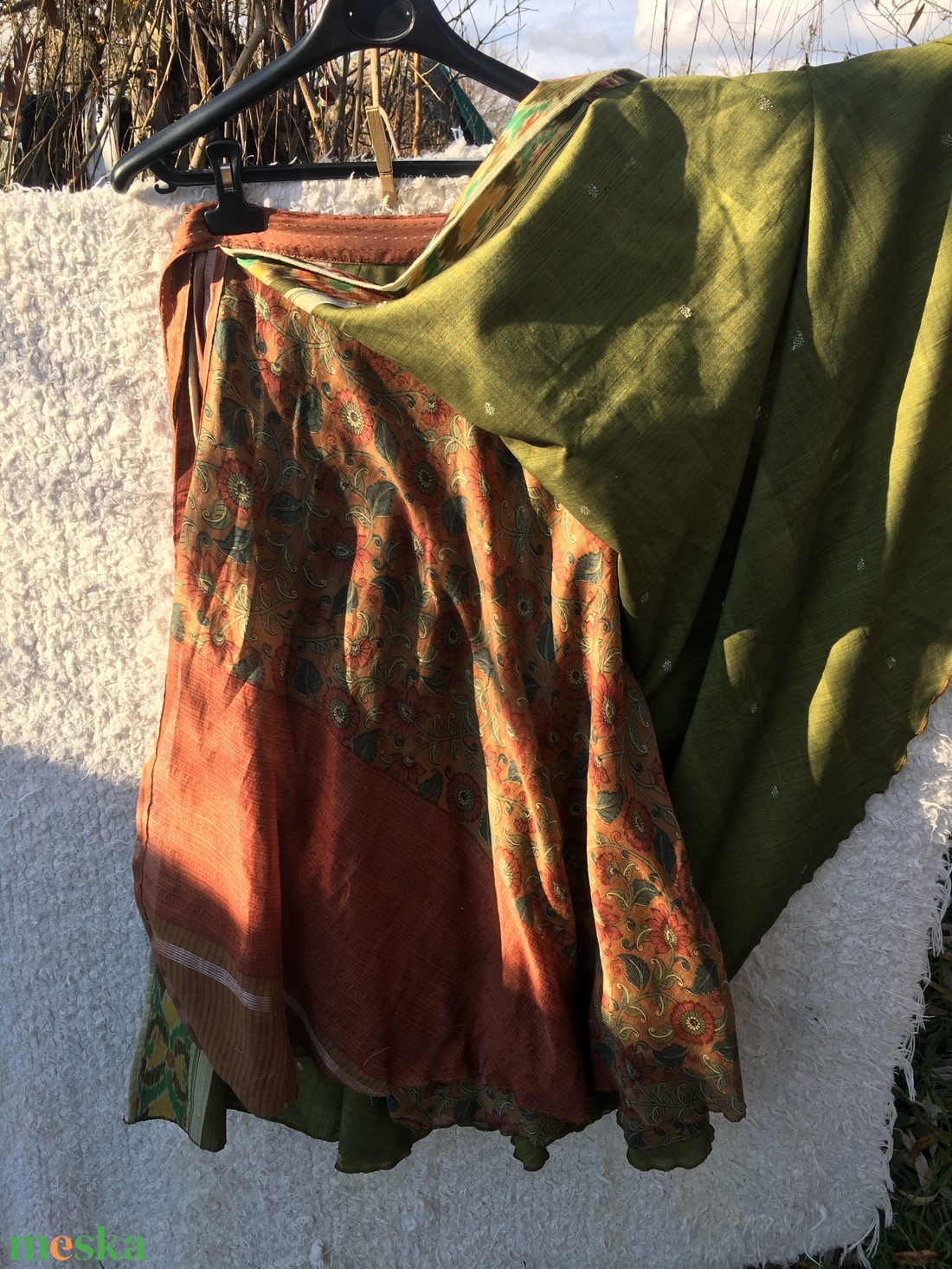 Flóra - pamut lapszoknya 2in1 - ruha & divat - női ruha - szoknya - Meska.hu