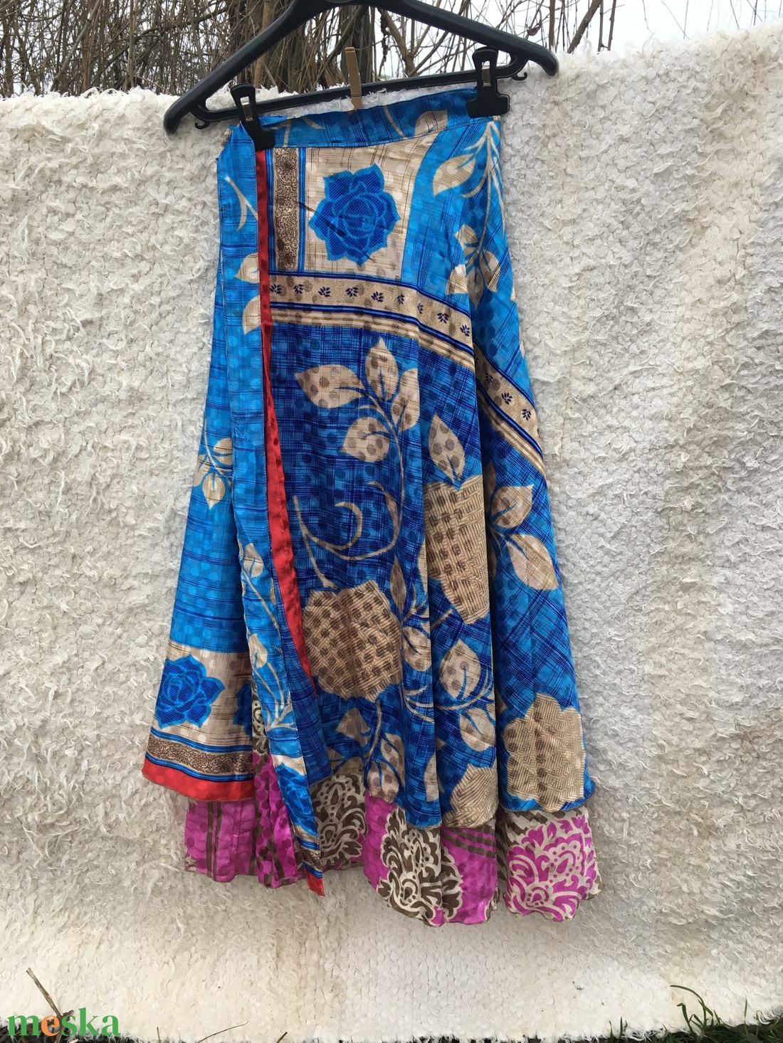 ÓPERENCIÁS TENGER - 2in1 szári lapszoknya  - ruha & divat - női ruha - szoknya - Meska.hu