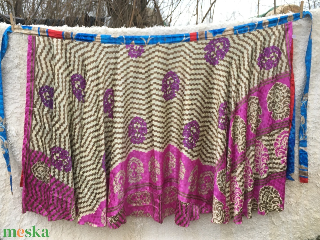 ÓPERENCIÁS TENGER - 2in1 szári lapszoknya  - ruha & divat - női ruha - szoknya - Meska.hu