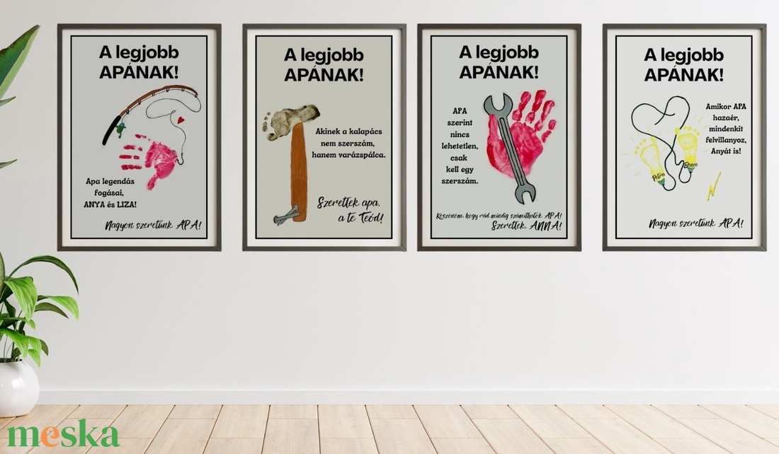 Plakát/Poszter/Tábla/Kéz- és láblenyomatos DIY poszter - otthon & életmód - dekoráció - kép & falikép - poszter - Meska.hu