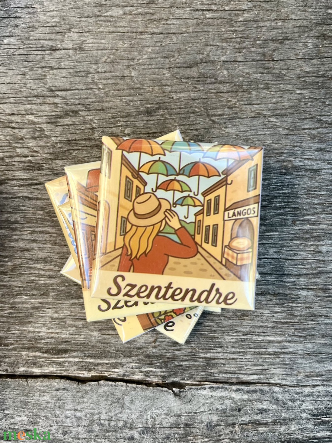  Minimemo Szentendre-1 kollekció (6db-os szett) - otthon & életmód - konyhafelszerelés, tálalás - konyhai dekoráció - hűtőmágnes - Meska.hu