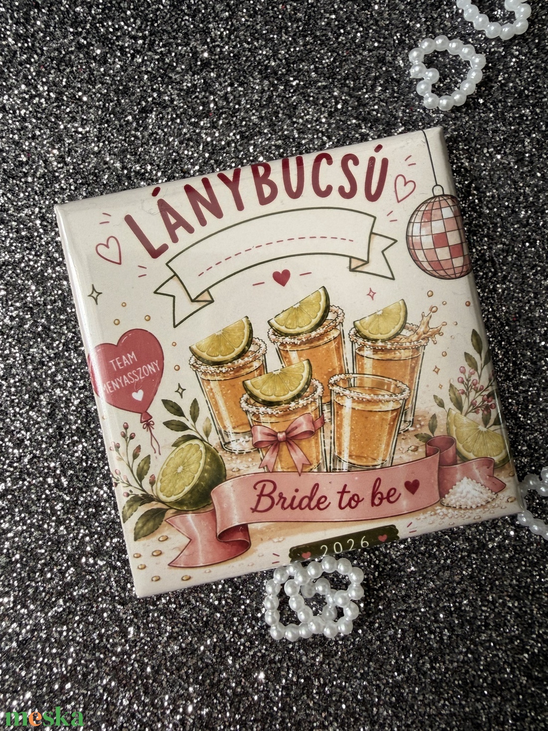  Minimemo lánybúcsú mágnes/ kitűző kollekció (6db-os szett) - esküvő - lánybúcsú - Meska.hu