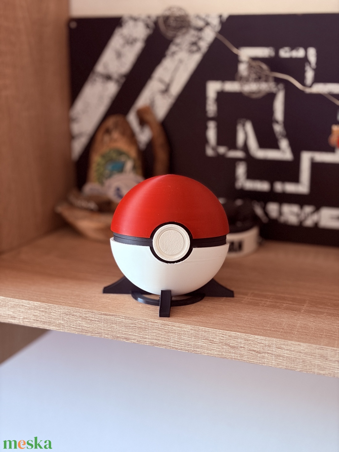Pokélabda alakú Nintendo Switch-játékkártya-tartó - otthon & életmód - dekoráció - asztal és polc dekoráció - dekorációs tál, tartó - Meska.hu
