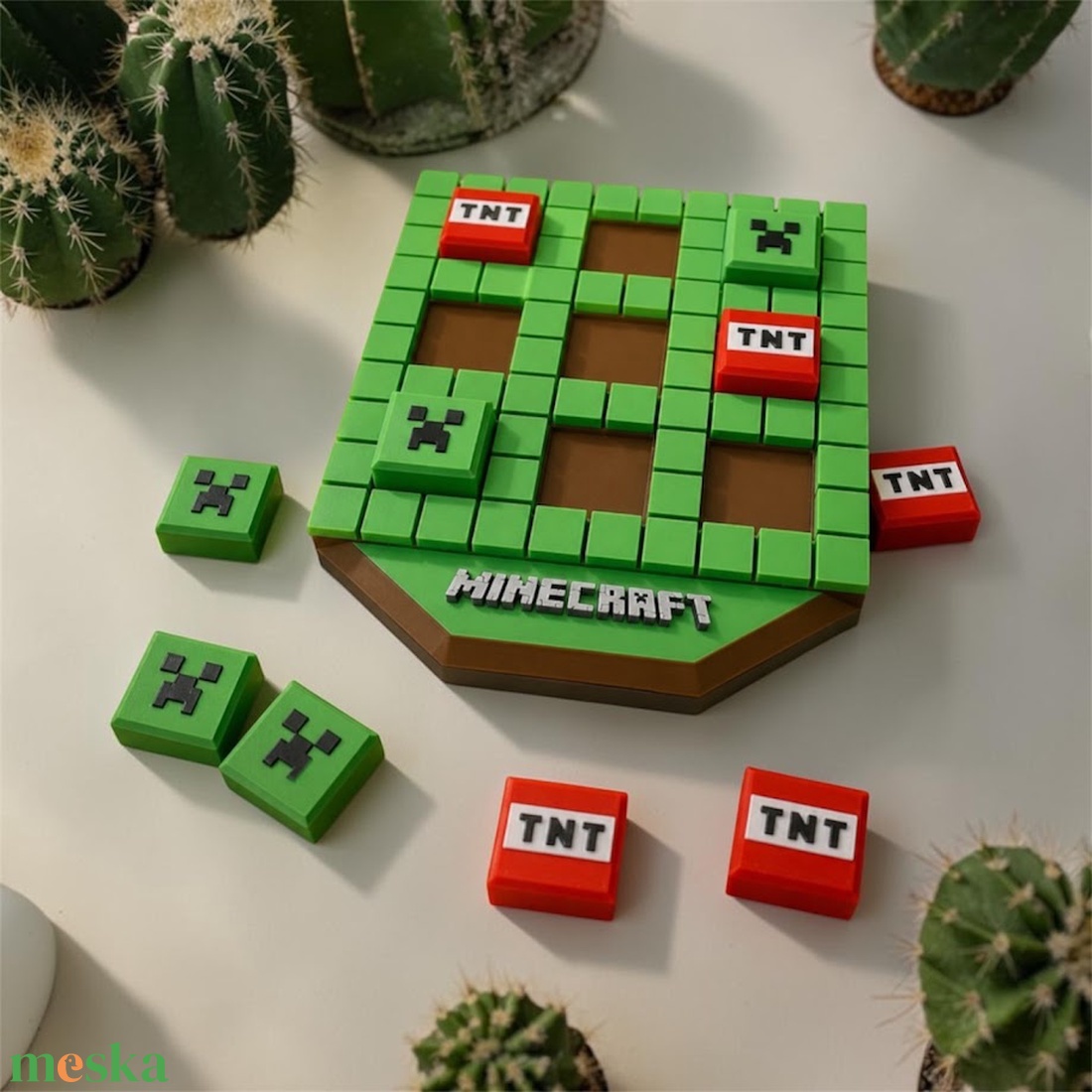 Minecraft Tic-tac-toe - játék & sport - táblajáték és kártyajáték - utazójáték - Meska.hu