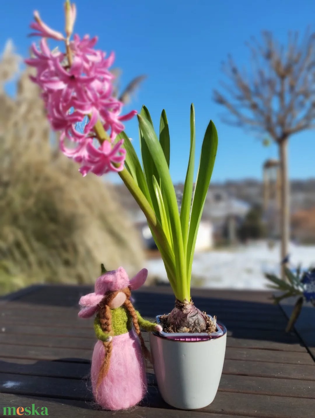 Tűnemezelt Jácint tündér - baba - mama - baba játékok - waldorf játékok - Meska.hu