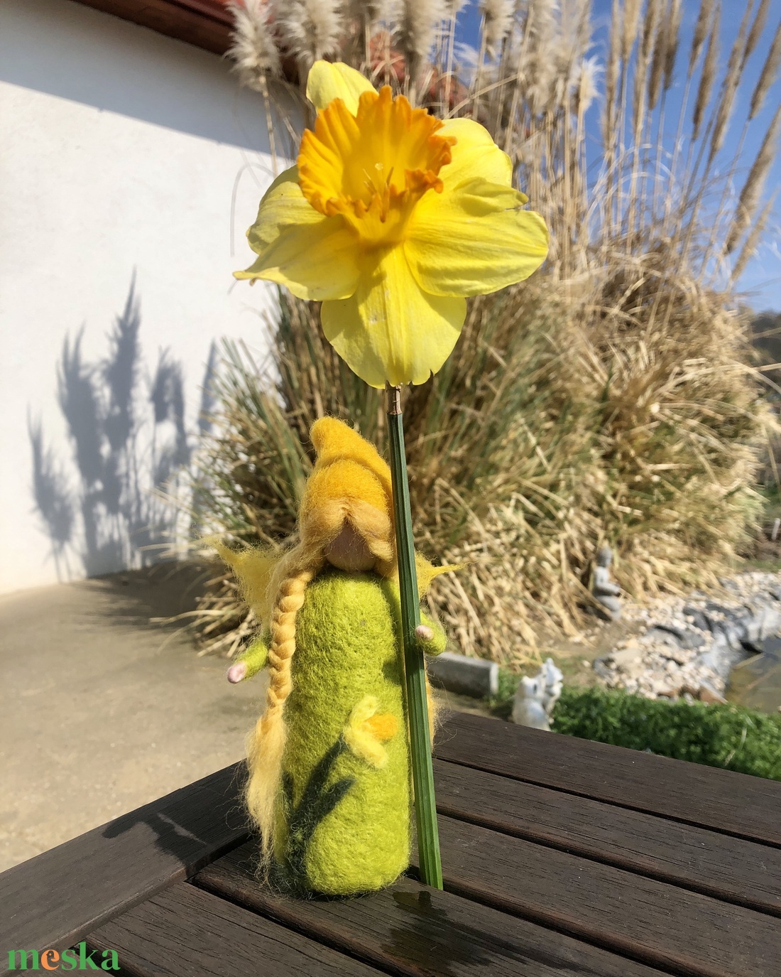 Tűnemezelt Nárcisztündér - baba - mama - baba játékok - waldorf játékok - Meska.hu