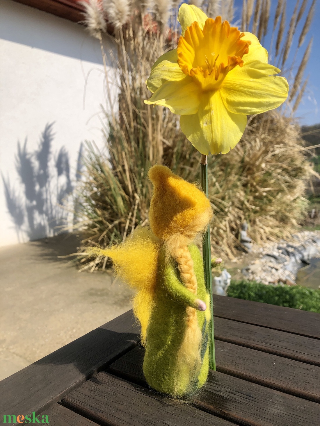 Tűnemezelt Nárcisztündér - baba - mama - baba játékok - waldorf játékok - Meska.hu