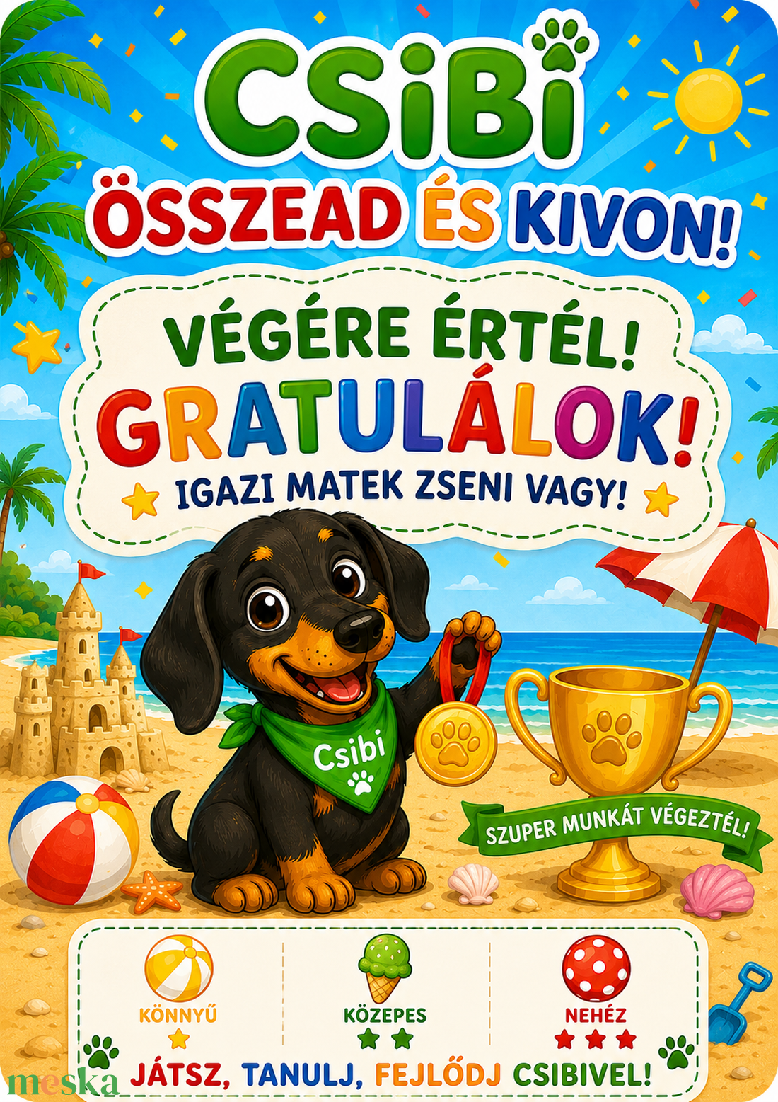 Számolós tanulókártyák, játékos számolás - játék & sport - készségfejlesztő és logikai játék - oktató játékok - Meska.hu