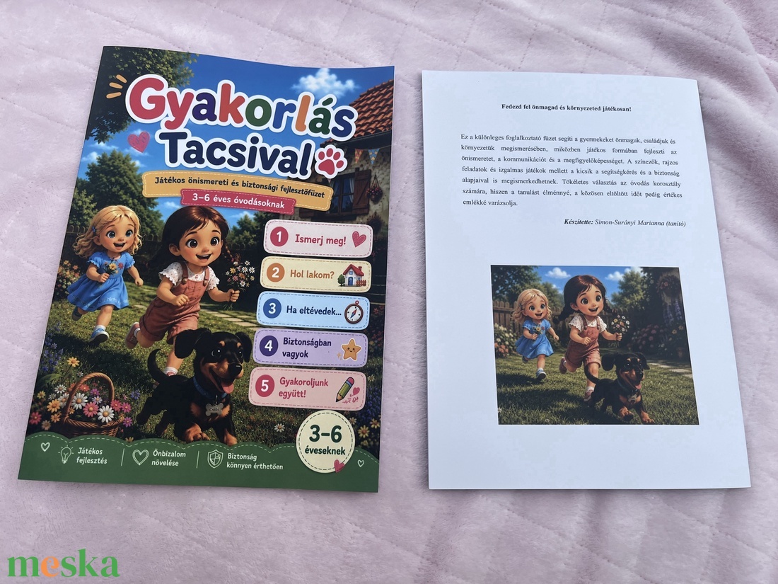 Óvodás önismereti és biztonsági fejlesztőfüzet 3�6 éveseknek - játék & sport - készségfejlesztő és logikai játék - oktató játékok - Meska.hu