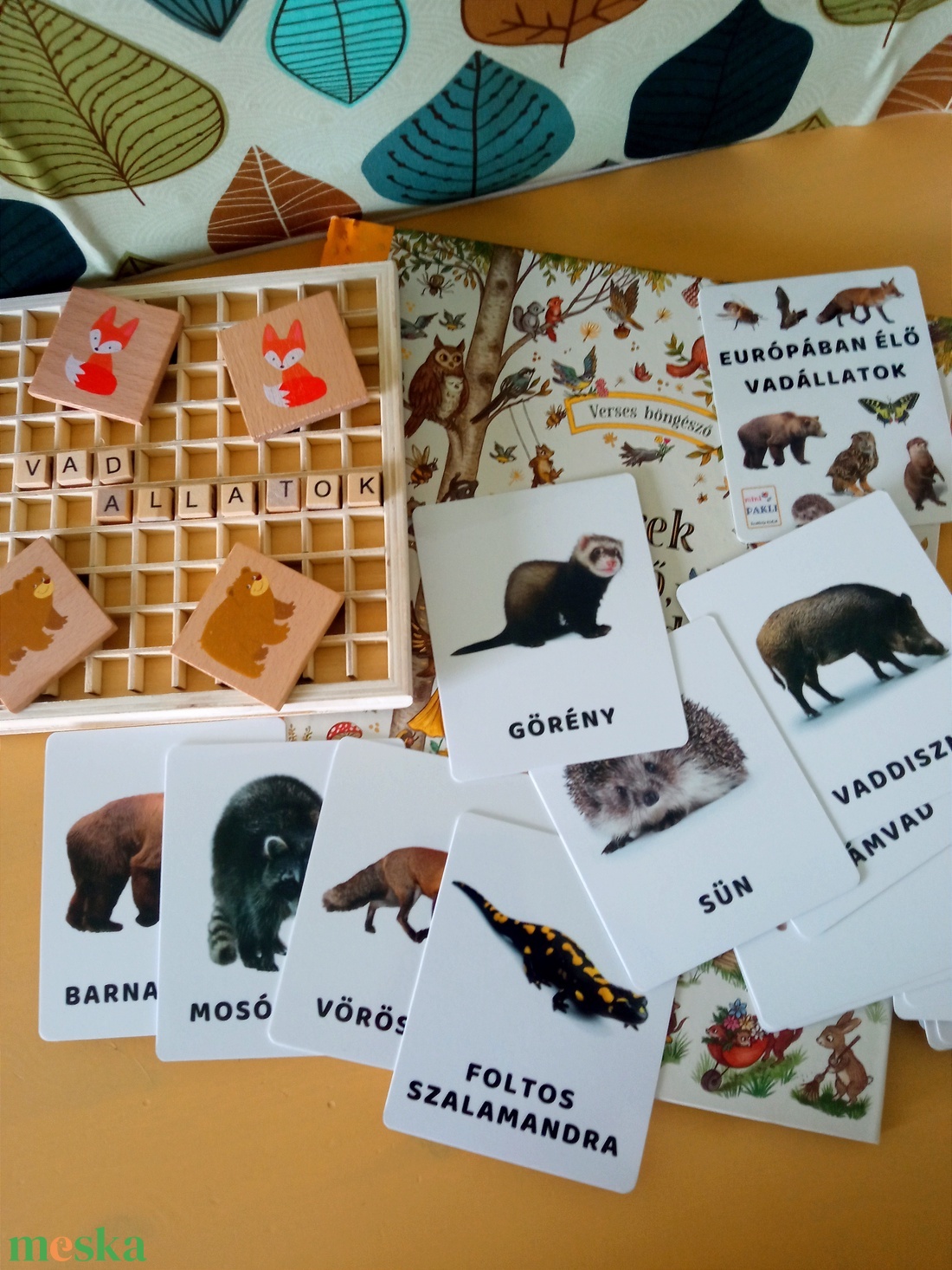 Európában élő vadállatok tanulókártya - játék & sport - készségfejlesztő és logikai játék - oktató játékok - Meska.hu