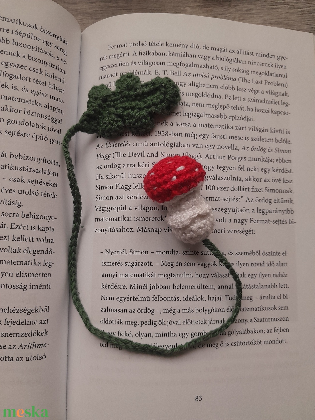 Horgolt könyvjelző - könyv & zene - könyvjelző - Meska.hu