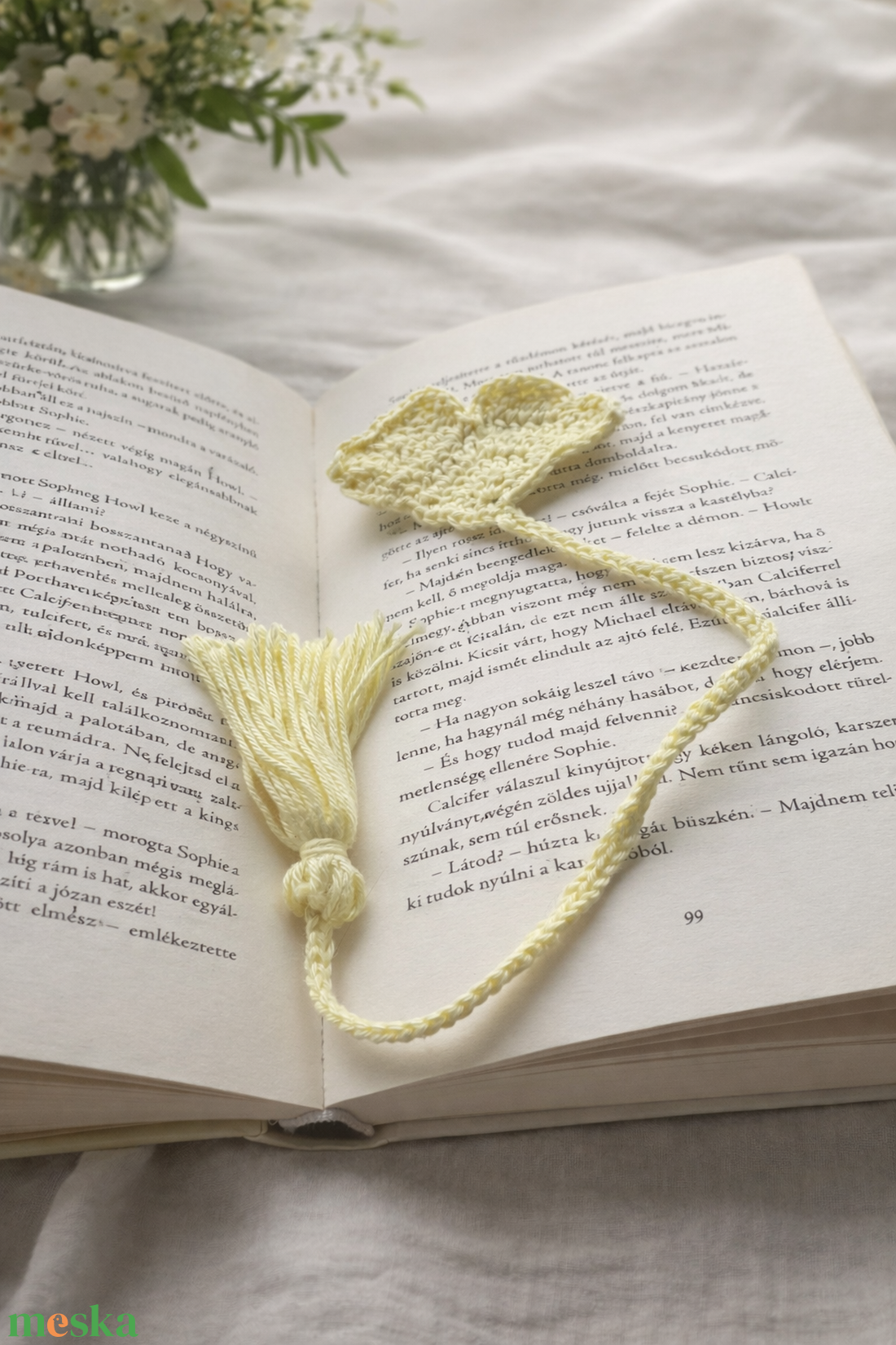 Ginkobilobás könyvjelző - könyv & zene - könyvjelző - Meska.hu
