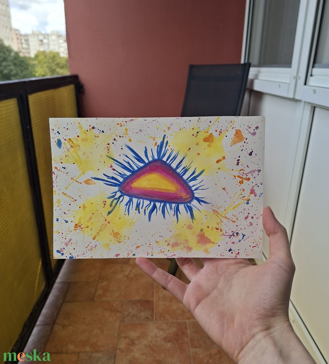 Absztrakt akvarell kép  - művészet - festmény - akvarell - Meska.hu