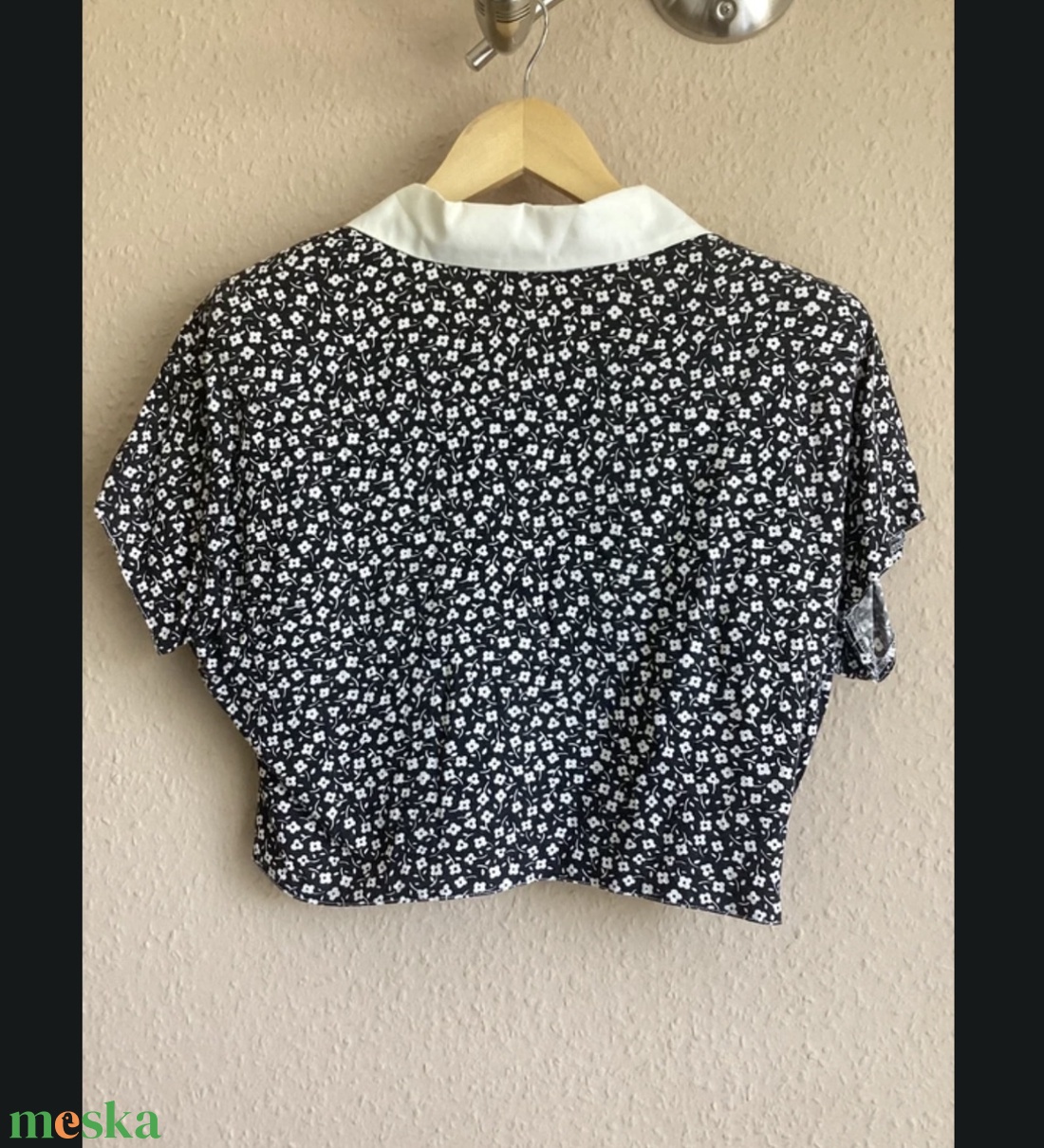 Kétrészes fekete-fehér virágos ruha - ruha & divat - női ruha - alkalmi ruha & estélyi ruha - Meska.hu