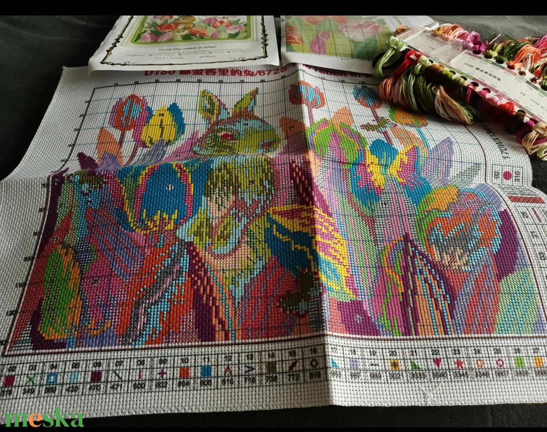 Keresztszemes kép  - diy (csináld magad) - szabásminta, útmutató - hímzés minta - Meska.hu