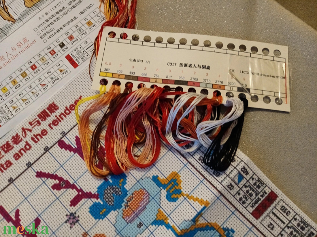 Keresztszemes kép  - diy (csináld magad) - szabásminta, útmutató - hímzés minta - Meska.hu