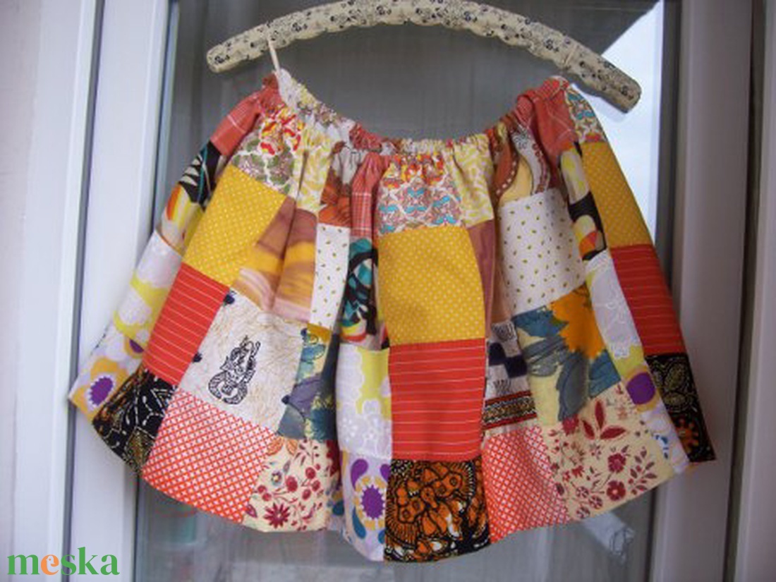 Tavaszi sárga-lányka szoknya - ruha & divat - gyerekruha - szoknya - Meska.hu