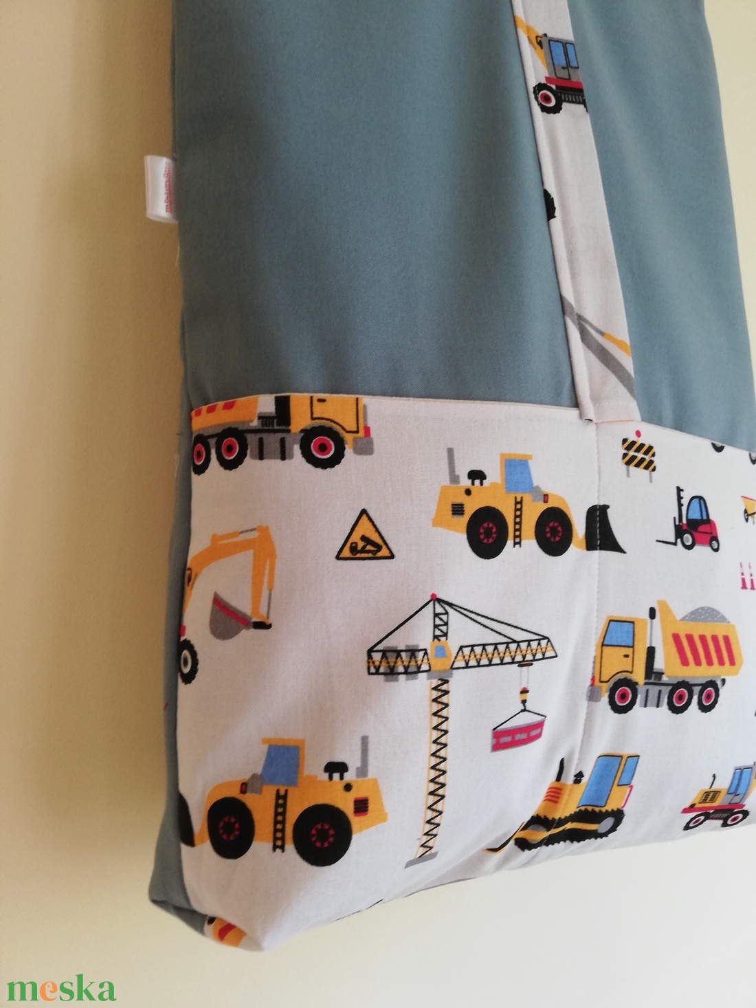 Munkagépes oviszsák - játék & sport - ovis felszerelés - ovis zsák - Meska.hu