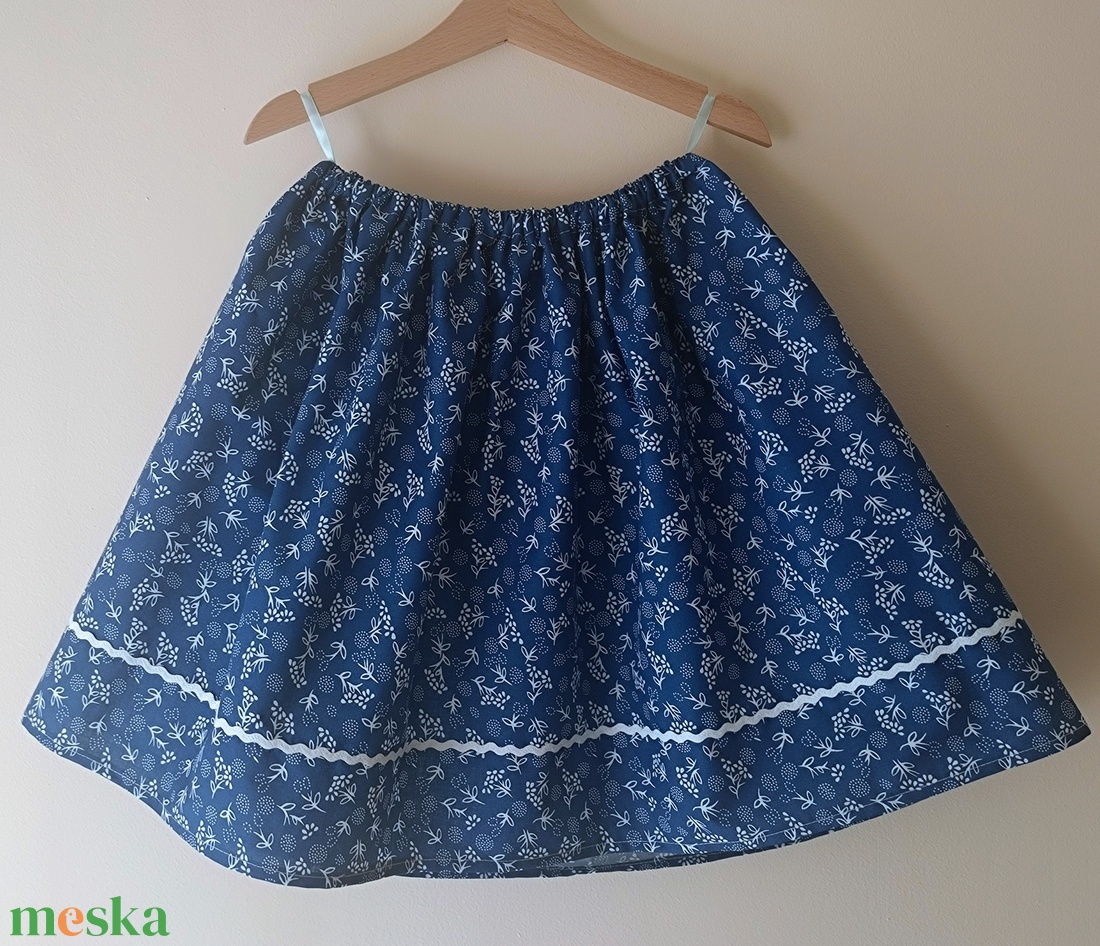 Kékfestő mintás néptáncos szoknya (pipitér) - ruha & divat - női ruha - szoknya - Meska.hu