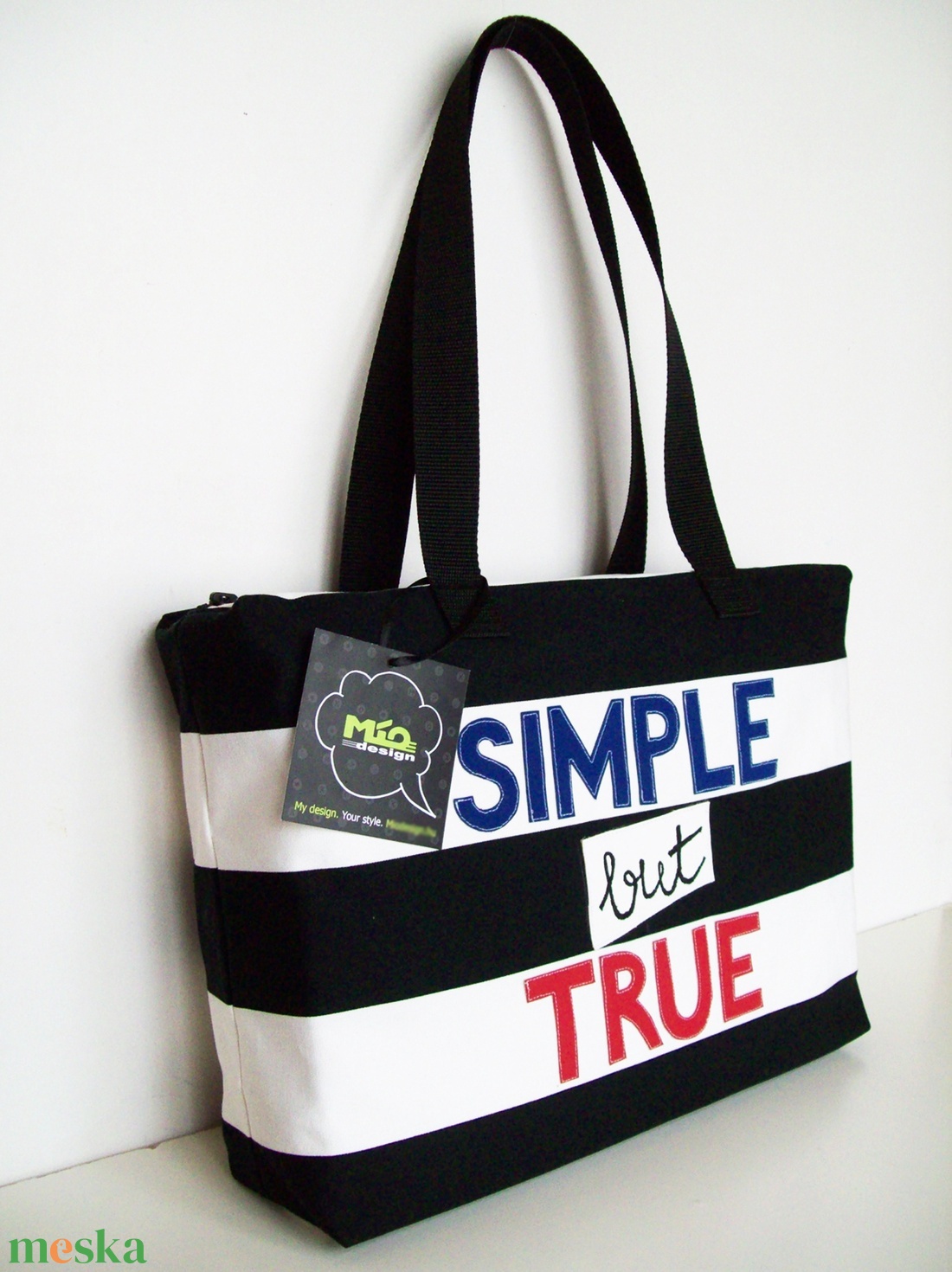SIMPLE but TRUE textil táska - táska & tok - bevásárlás & shopper táska - shopper, textiltáska, szatyor - Meska.hu