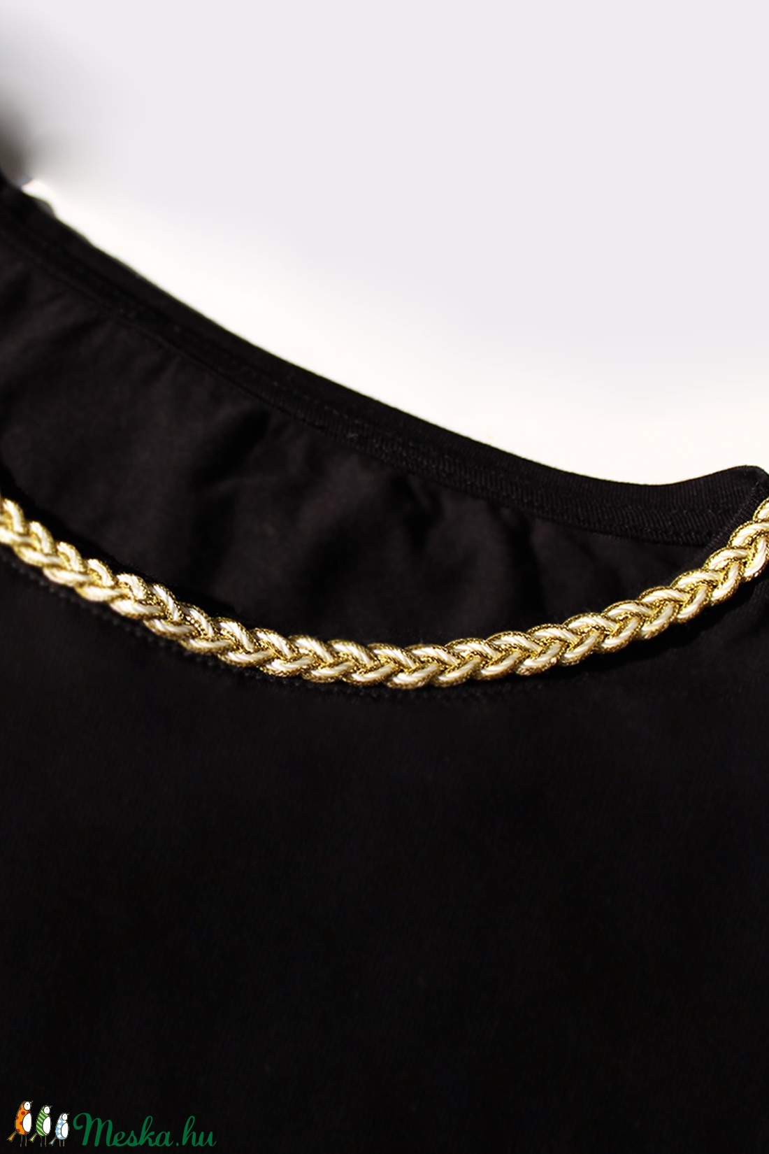 Arany szegélyű női felső - ruha & divat - női ruha - póló, felső - Meska.hu