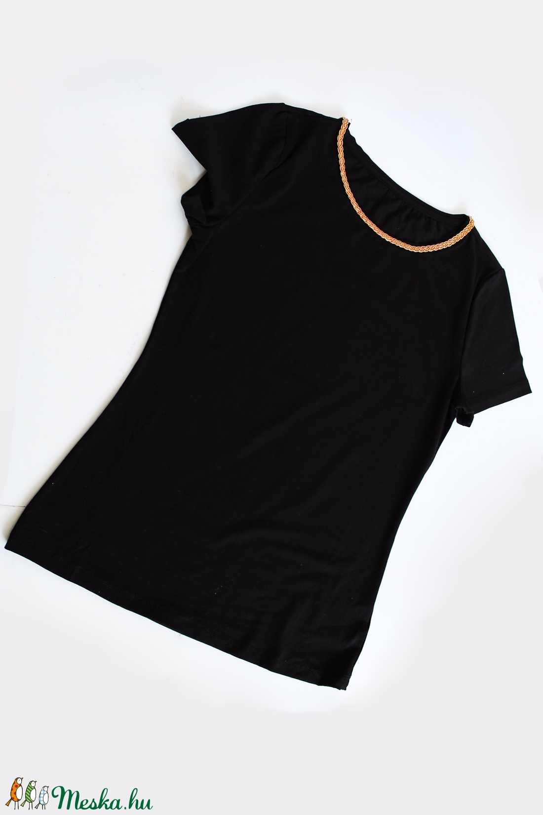 Arany szegélyű női felső - ruha & divat - női ruha - póló, felső - Meska.hu