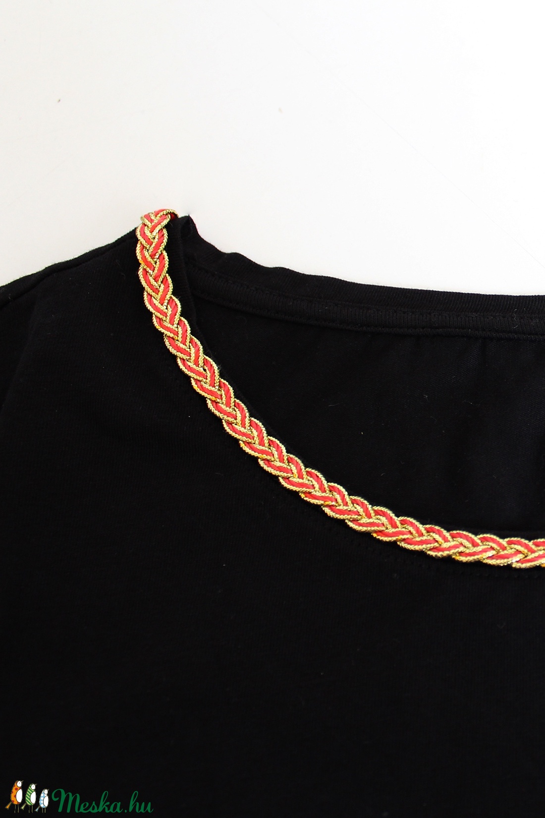 Arany szegélyű női felső - ruha & divat - női ruha - póló, felső - Meska.hu