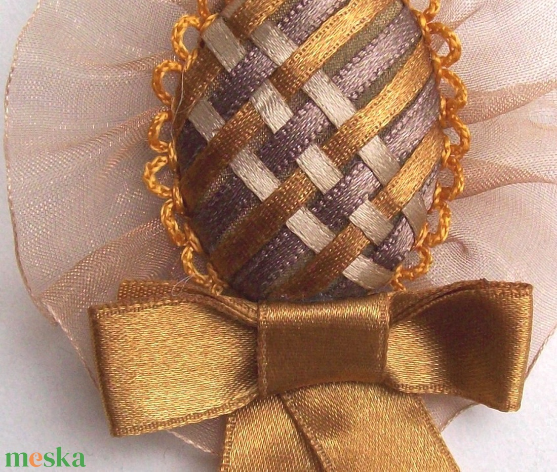 Bronz szalagos szövött kitűző - ékszer - kitűző és bross - kitűző - Meska.hu Bronz szalagos szövött kitűző - ékszer - kitűző és bross - kitűző - Meska.hu