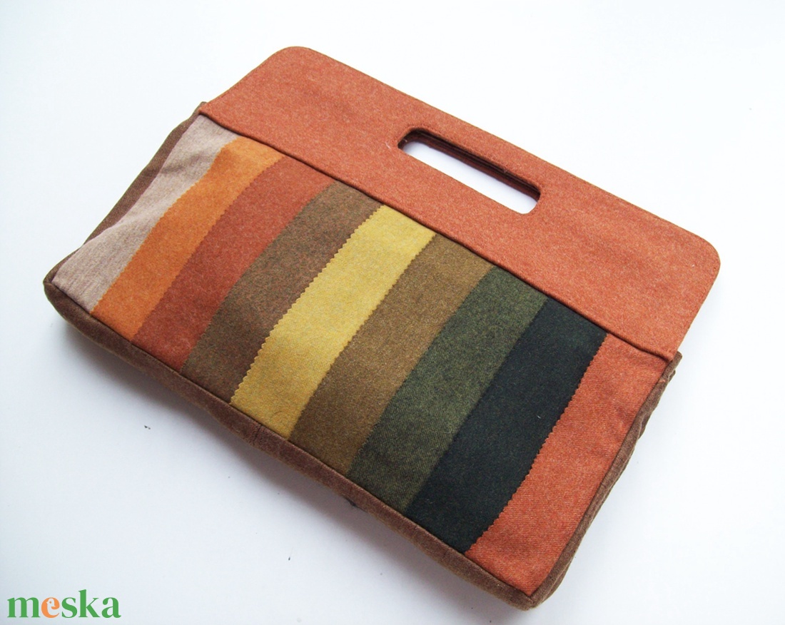 Csíkos textil kistáska - táska & tok - kézitáska & válltáska - kézitáska - Meska.hu