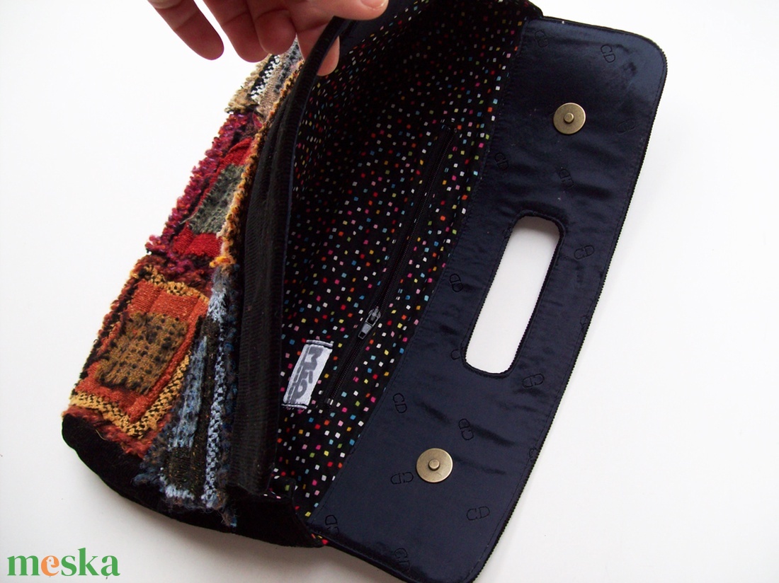 Téglalapos textil kistáska - táska & tok - kézitáska & válltáska - kézitáska - Meska.hu