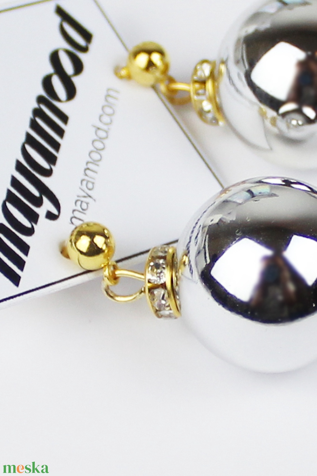 Karácsonyi ezüst gömb fülbevaló - ékszer - fülbevaló - lógós kerek fülbevaló - Meska.hu Karácsonyi ezüst gömb fülbevaló - ékszer - fülbevaló - lógós kerek fülbevaló - Meska.hu