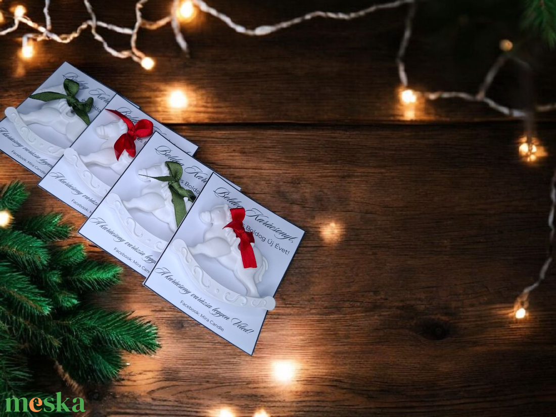 Hintaló kerámiából, karacsonyfa dísz - karácsony - karácsonyi lakásdekoráció - karácsonyfadíszek - Meska.hu