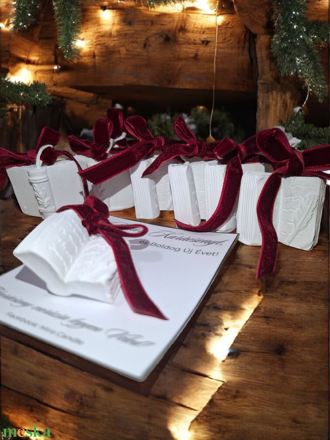 Könyv karácsonyfa dísz - karácsony - karácsonyi lakásdekoráció - karácsonyfadíszek - Meska.hu