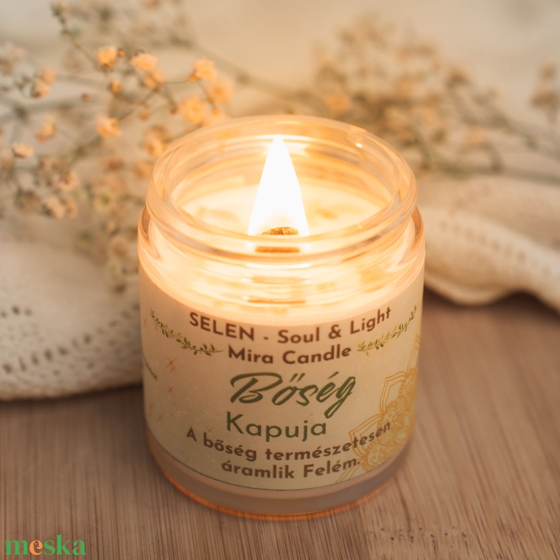 Bőség kapuja ásványos illatgyertya - otthon & életmód - gyertya, illat, aroma - gyertya - Meska.hu