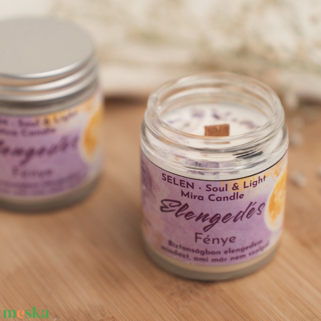 Elengedés Fénye ásványos illatgyertya - otthon & életmód - gyertya, illat, aroma - gyertya - Meska.hu