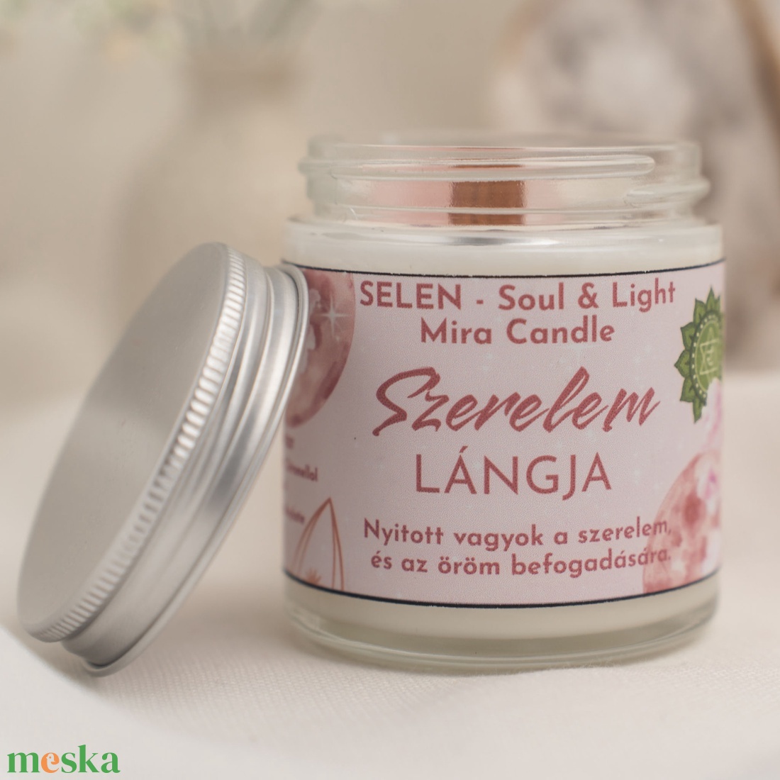 Szerelem lángja ásványos illatgyertya - otthon & életmód - gyertya, illat, aroma - gyertya - Meska.hu