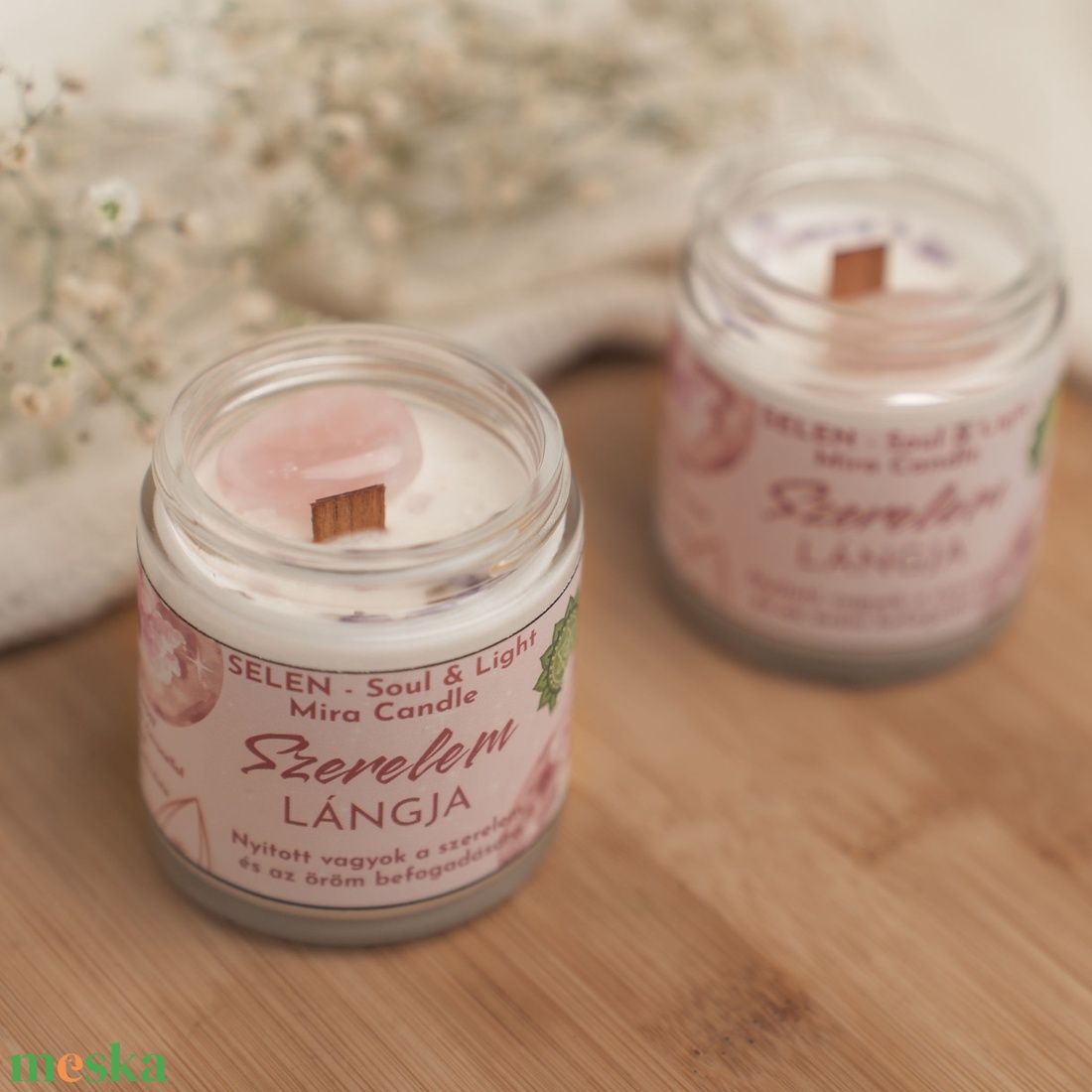 Szerelem lángja ásványos illatgyertya - otthon & életmód - gyertya, illat, aroma - gyertya - Meska.hu