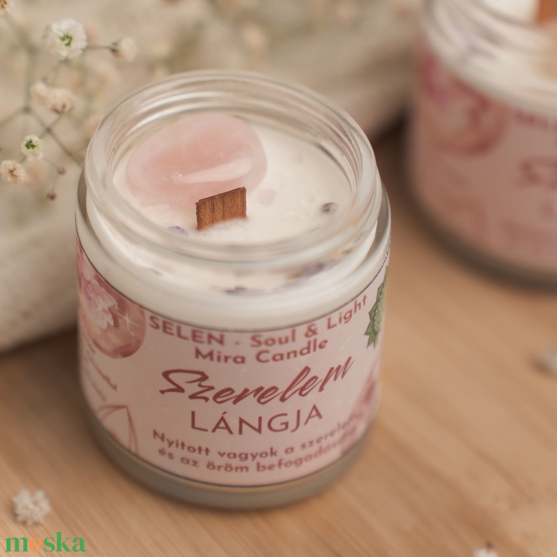 Szerelem lángja ásványos illatgyertya - otthon & életmód - gyertya, illat, aroma - gyertya - Meska.hu