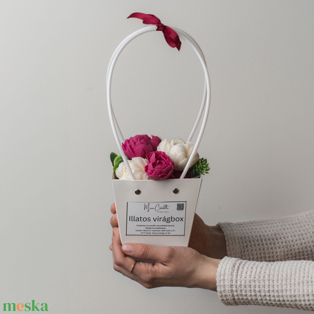 Pici Táskafüles virágbox - otthon & életmód - dekoráció - asztal és polc dekoráció - asztaldísz - Meska.hu