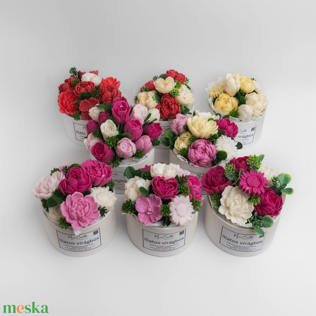 14 cm átmérőjű kerek virágbox - otthon & életmód - dekoráció - asztal és polc dekoráció - asztaldísz - Meska.hu