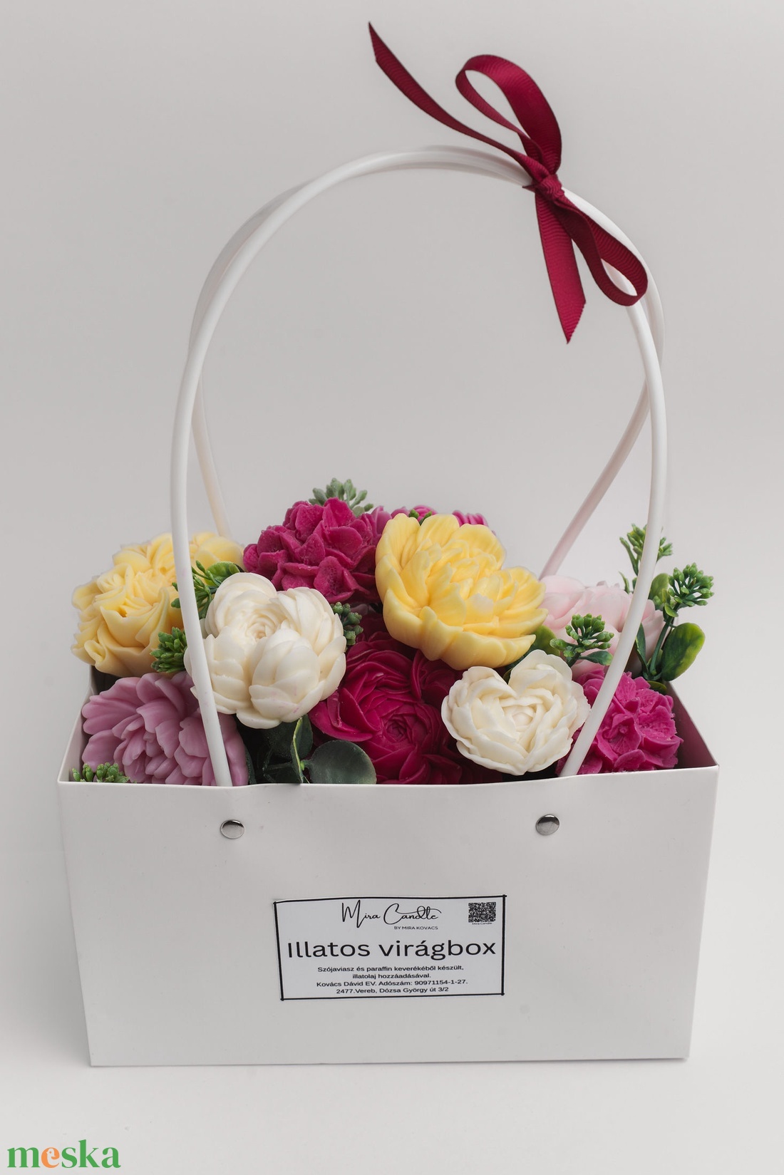 Nagy táskafüles virágbox - otthon & életmód - dekoráció - asztal és polc dekoráció - asztaldísz - Meska.hu