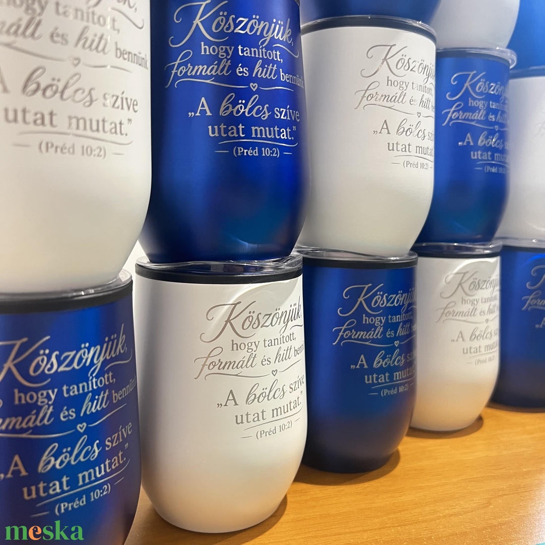Egyedi gravírozott utazópohár saját szöveggel vagy dizájnnal � 300 ml - otthon & életmód - konyhafelszerelés, tálalás - tálalás - pohár - Meska.hu