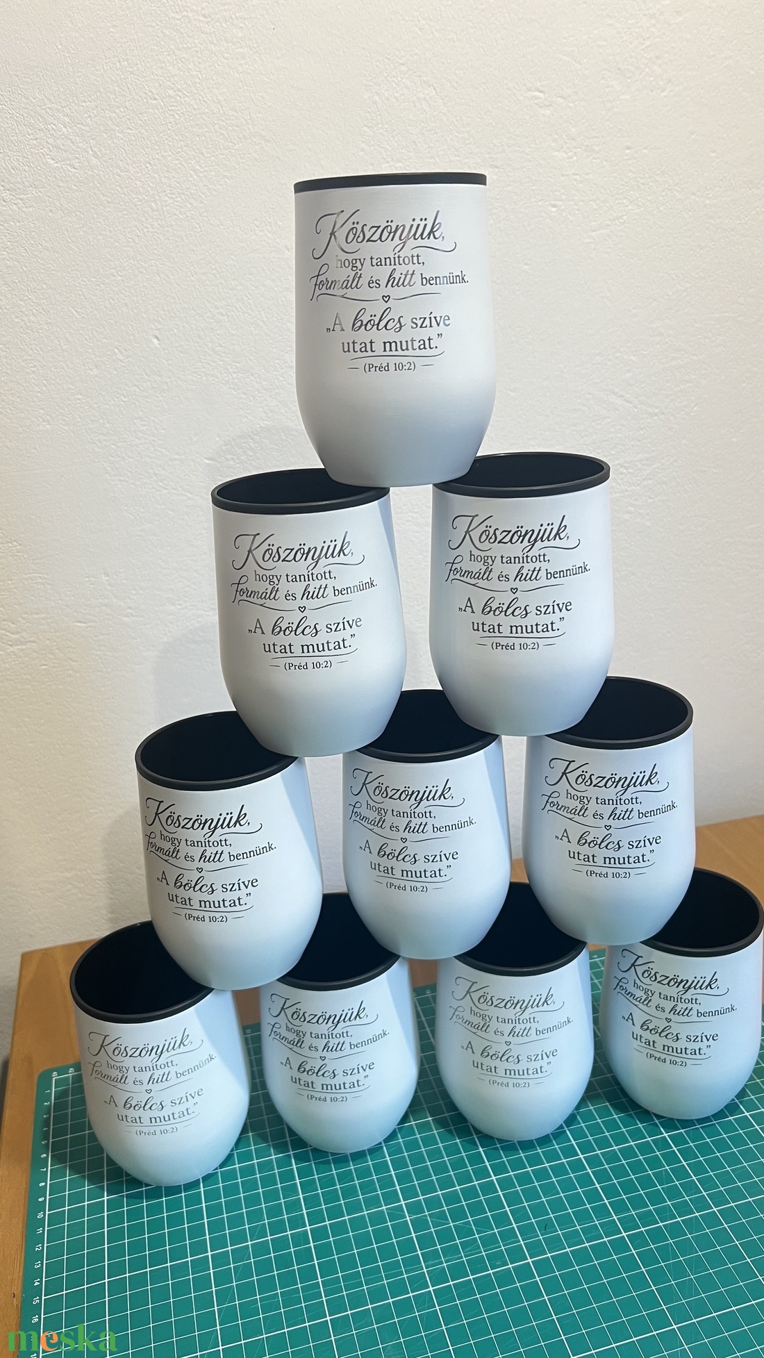 Egyedi gravírozott utazópohár saját szöveggel vagy dizájnnal � 300 ml - otthon & életmód - konyhafelszerelés, tálalás - tálalás - pohár - Meska.hu
