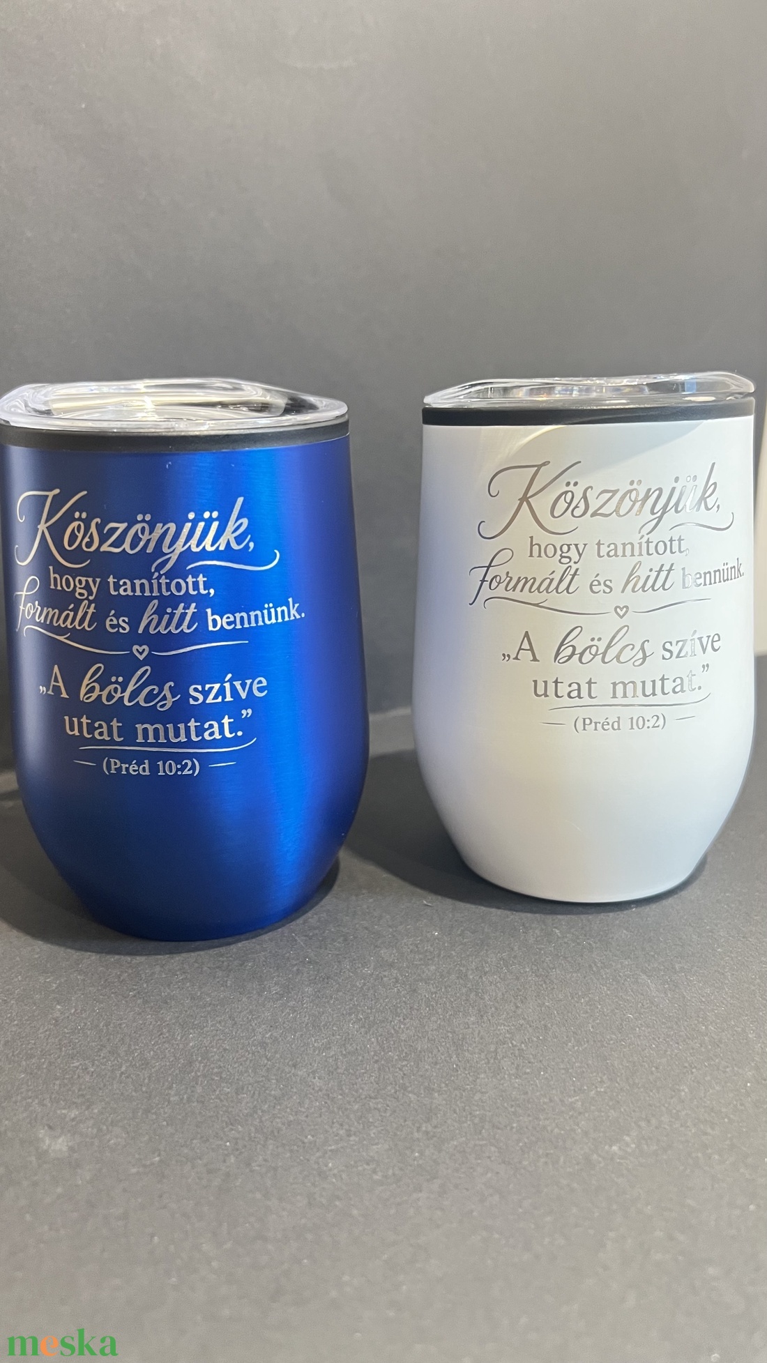 Egyedi gravírozott utazópohár saját szöveggel vagy dizájnnal � 300 ml - otthon & életmód - konyhafelszerelés, tálalás - tálalás - pohár - Meska.hu