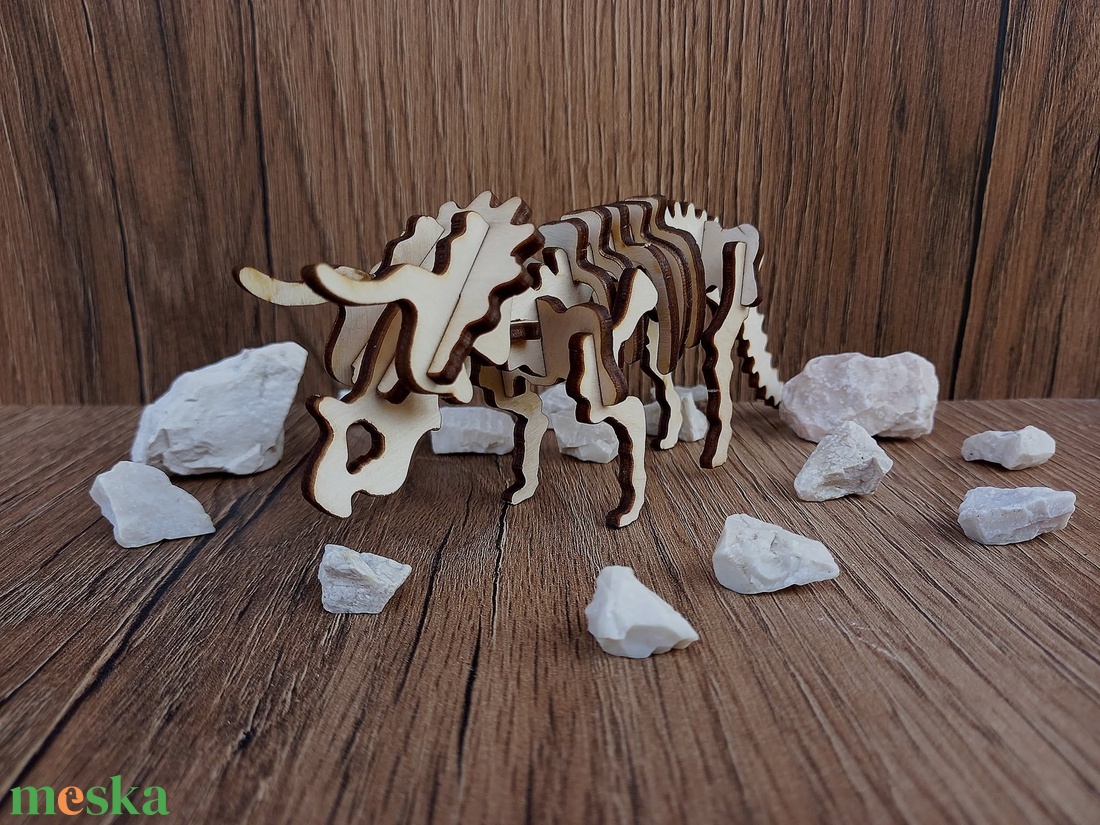 Triceratopsz dínó 3D puzzle - játék & sport - puzzle - 3d puzzle - Meska.hu