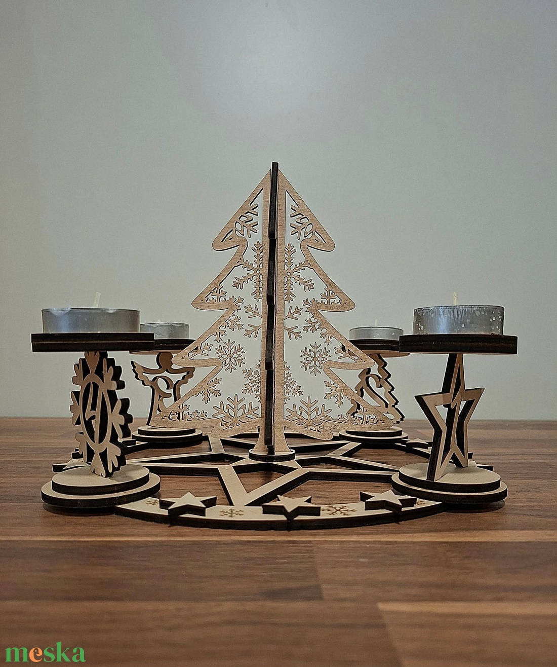 Adventi koszorú - karácsony - karácsonyi lakásdekoráció - ünnepi asztaldekoráció - Meska.hu