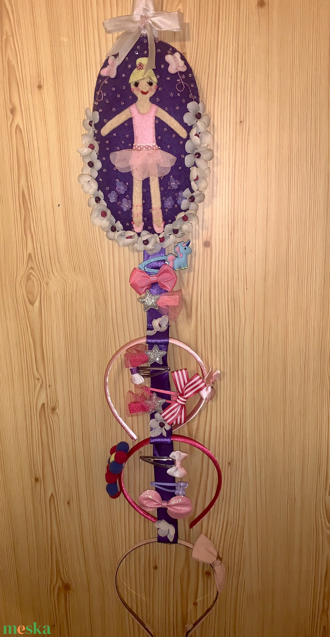 Balerina  filc hajcsat tartó - ékszer - ékszertartó - fali ékszertartó - Meska.hu