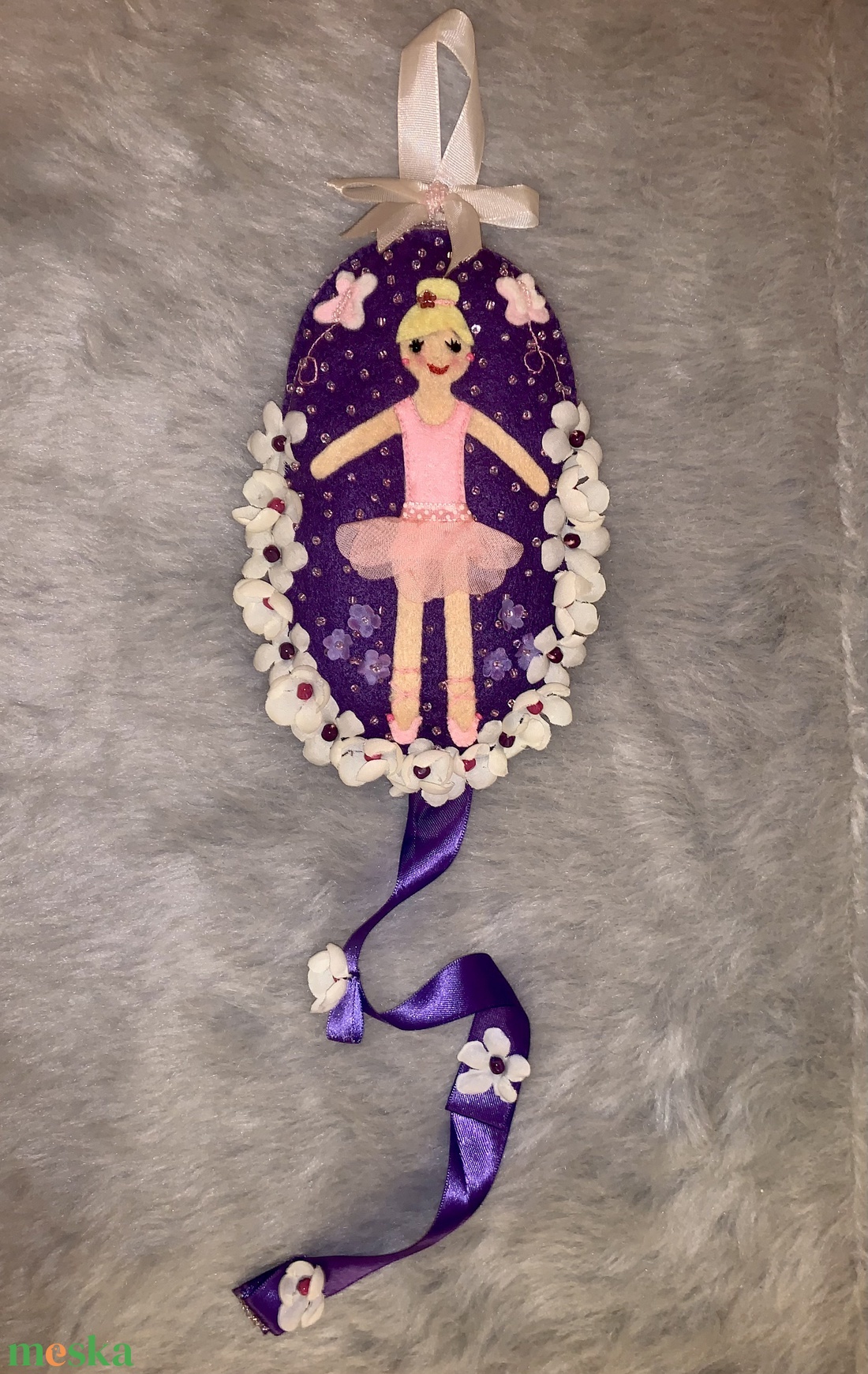 Balerina  filc hajcsat tartó - ékszer - ékszertartó - fali ékszertartó - Meska.hu