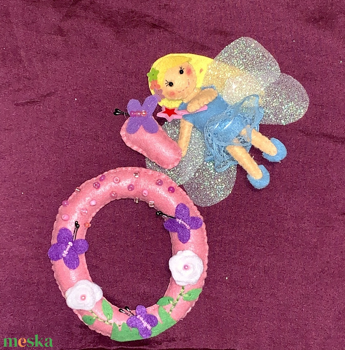 Tündéres betű,füzér,girland,névtábla,ajtódísz , babaszoba dekoráció - otthon & életmód - babaszoba, gyerekszoba - gyerek névtábla - Meska.hu